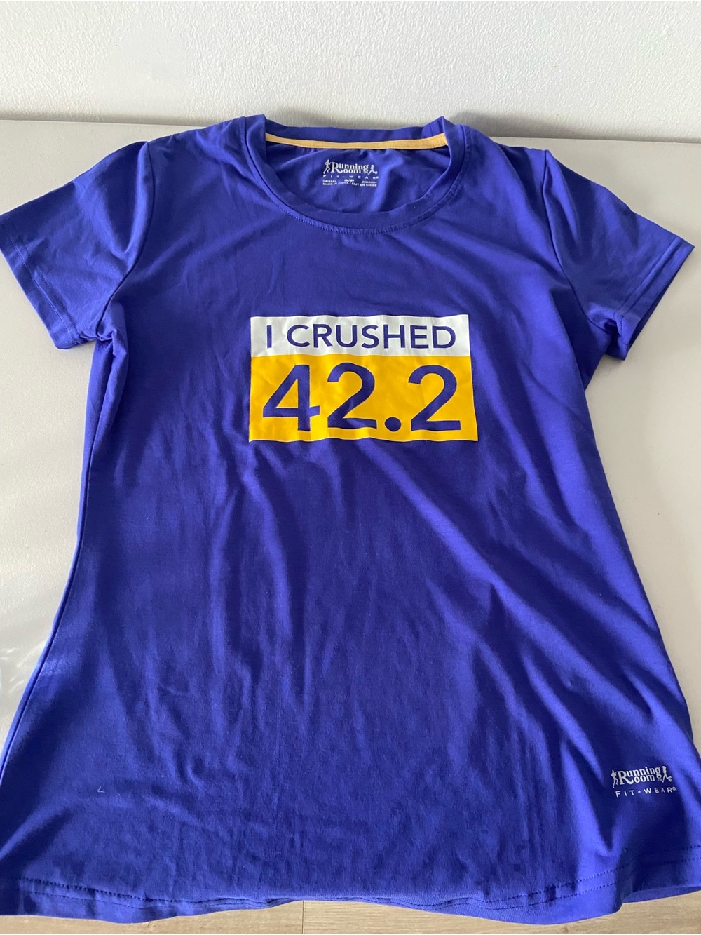 'I Crushed 42.2' Purple Athletic Tee